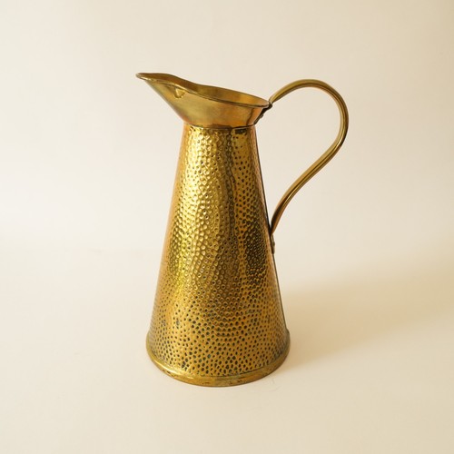 Hammered brass pitcher - hammered,