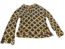 Tory Burch Stephanie Embroidered Sequin Cotton Geometric Tunic Women's 12 FLAWS!