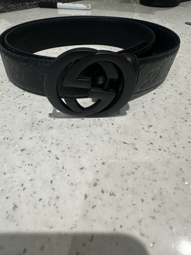 Gucci marmont black belt - gg,