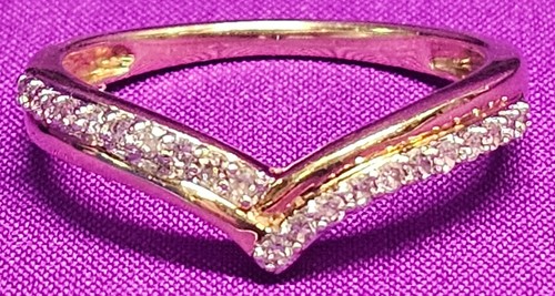 9ct yellow gold wishbone - yellow, ring