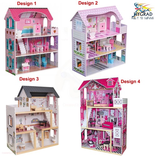 Wooden kids doll house - doll, all