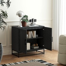 Modern Sideboard Storage Cabinet with Adjustable Shelf and 2 Doors