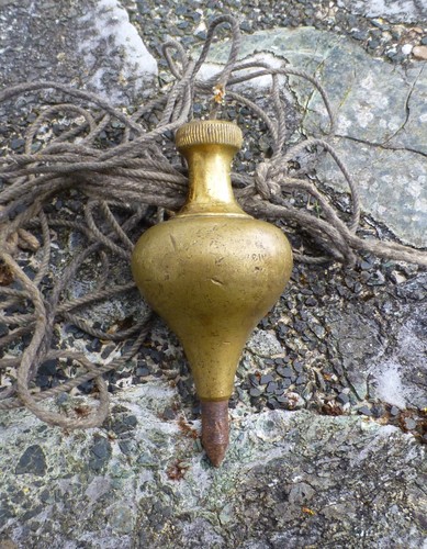 Antique vintage brass plumb - antique,