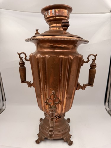 Antique russian copper samovar - russian,