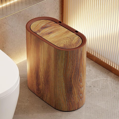 Decorative wood grain trash - wood,
