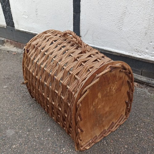 Vintage wicker cat basket - vintage,