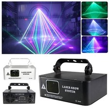 500mW LED RGB Laser Remote DMX Beam Projector Sound Scan Strobe DJ Stage Lights