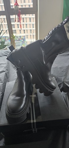 Buffalo black leather - black,
