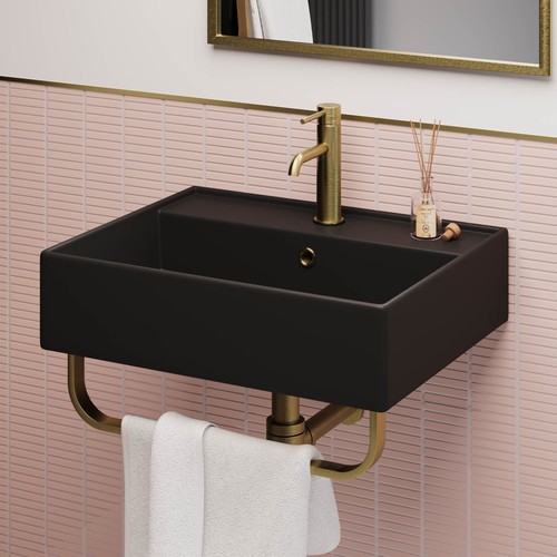 Matt black square wall - wall, hung
