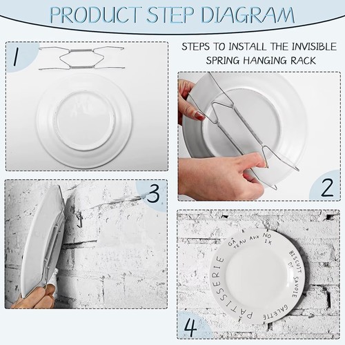 Wire plate hangers white wall - hangers,