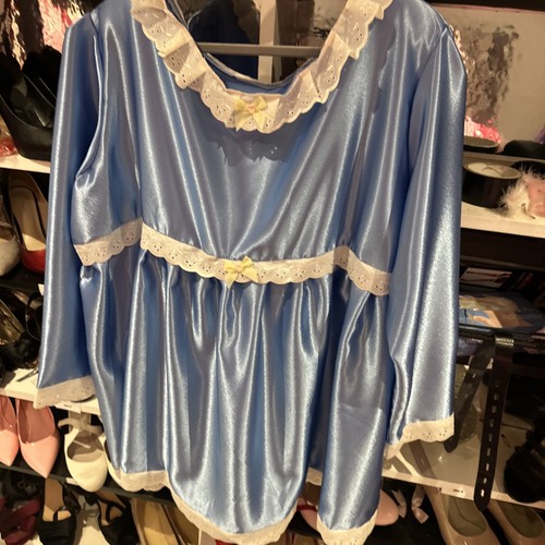 Blue satin smart type - satin,