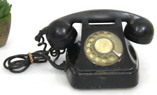 1965 Vintage Black Bakelite Desk Call, Dial Rotary Retro Landline, TELEPHONE 1