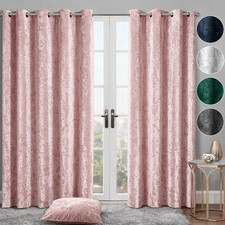 NFK Crushed Velvet Curtains