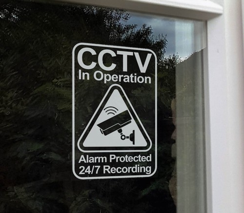 Cctv operation stickers - x2,