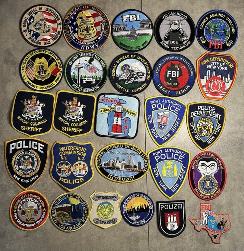 Fbi police patches 4 - police, pins