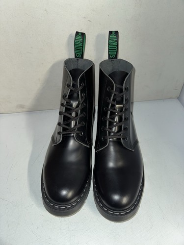 Solovair black leather eye - solovair, 6-eye