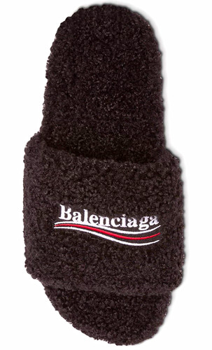 Balenciaga furry black faux - balenciaga,