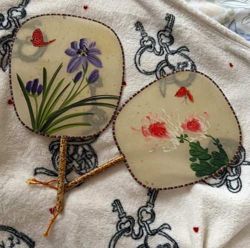 Pair vintage chinese silk - chinese,