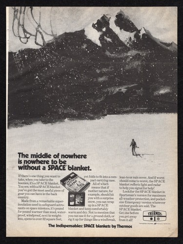 1971 thermos space - thermos, blanket