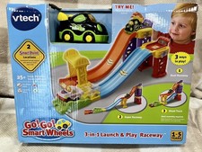 VTech Go! Go! Smart Wheels 3-in-1 Toy Car Launch & Play Raceway Track