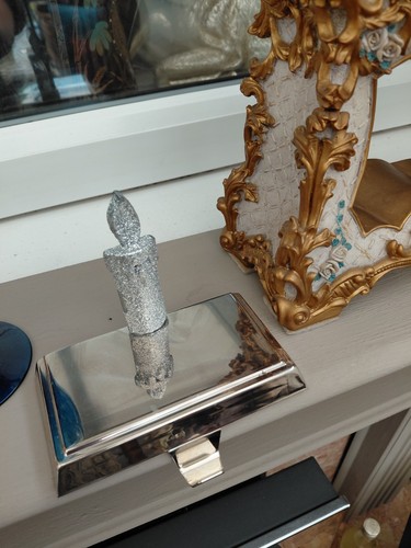 Silver fireplace metal - fireplace,
