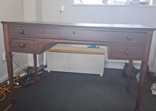 Desk antique wood mahogany - desk,