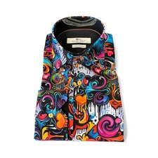 Mens Claudio Lugli Guitars and Hearts Shirt CP8012