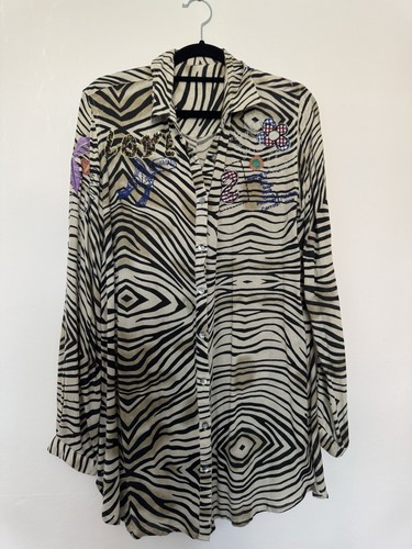 Desigual zebra print blouse - desigual,