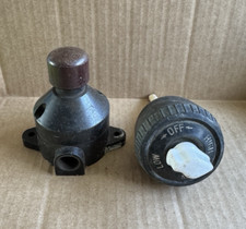 Pair of Vintage Industrial Switches, Man Cave Workshop Steam Punk