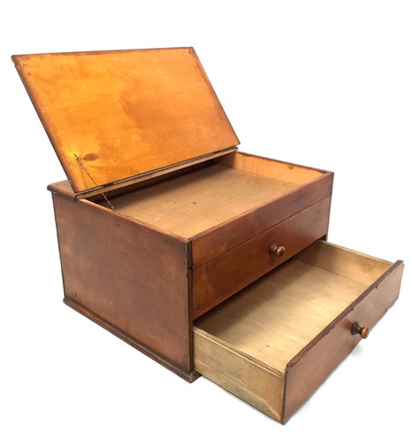 Antique tabletop storage box - tabletop, /