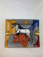 Hermes Cheval Cosmique Change tray porcelain Ashtray orange plate horse