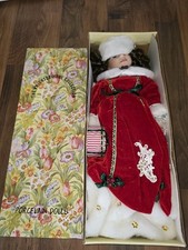 The Knightsbridge Collection Porcelain Doll Christina Christmas Outfit NEW