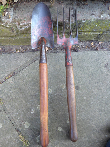 Vintage garden hand fork and - fork,