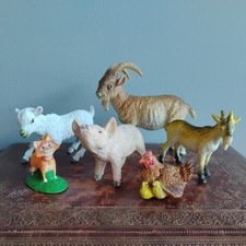 Bundle Job Lot Farmyard Animal Figures Farm Toy Figure Chicken Pig Cat Goat Lamb