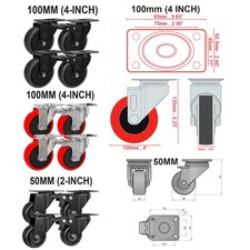 4x Heavy Duty 50mm/100mm