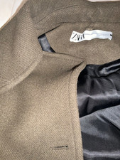 zara wool mix coat. khaki