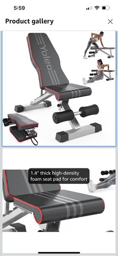 Yoleo adjustable weight bench - adjustable,