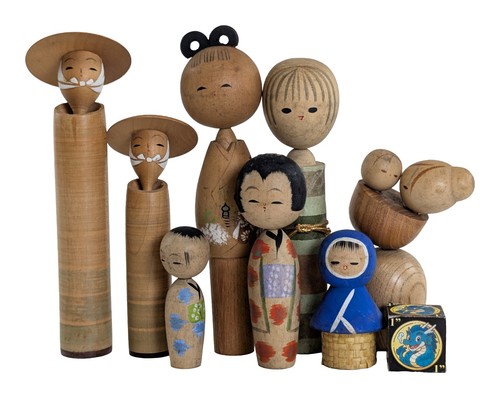 Vintage creative kokeshi dolls - vintage,