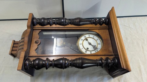 Vintage wall clock - wall, wooden