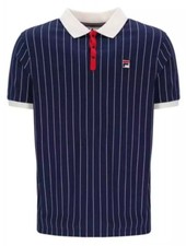 Fila Vintage Bjorn Borg BB1 Polo Tennis Shirt - 100% Cotton - Navy Blue