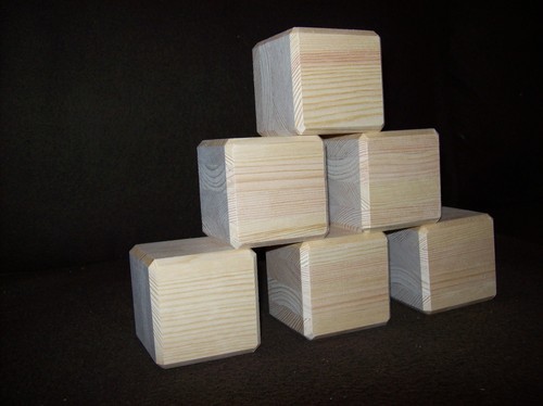 Pine wooden cubes building - pine,