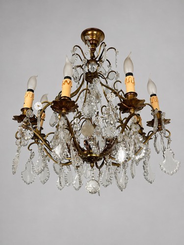 Large gilt bronze crystal 12 - large,