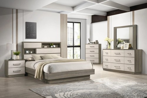 New 5pc two tone gray - gray, oak