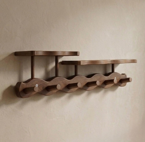 Wall mounted coat hanger dark - mounted,