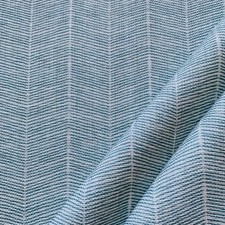 Andrew Martin Curtain Fabric FURROW TURQUOISE 0.55m Linen Mix Herringbone Stripe