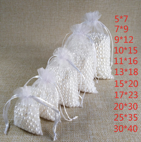 White organza bag - white,