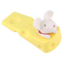 Creative Cartoon Black Mouse Shape Use Door Stopper Home Decoration (White)