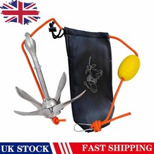 Steel Grapple Anchor Kit For Small Boat/kayak/Canoe 10m Rope Andes 3.3lb 1.5kg