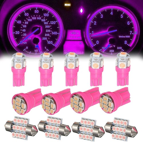 13pcs car interior pink - 13pcs, led