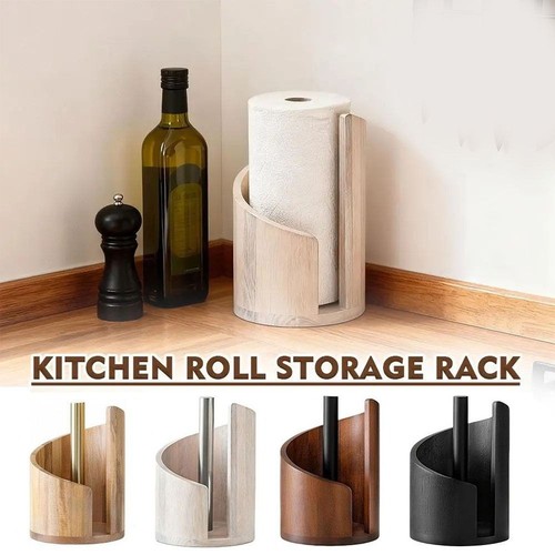 Wooden paper towel holder - wooden,